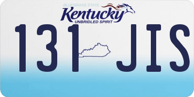 KY license plate 131JIS