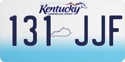 KY license plate 131JJF
