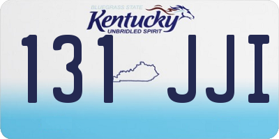 KY license plate 131JJI