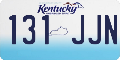 KY license plate 131JJN