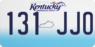 KY license plate 131JJO