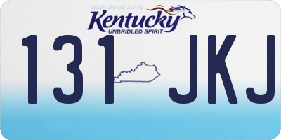 KY license plate 131JKJ