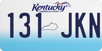 KY license plate 131JKN