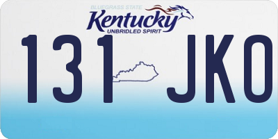 KY license plate 131JKO