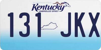 KY license plate 131JKX