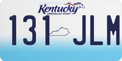 KY license plate 131JLM