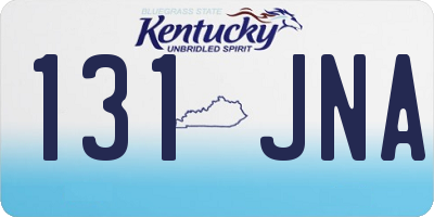 KY license plate 131JNA