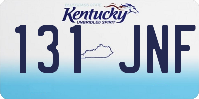 KY license plate 131JNF