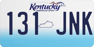 KY license plate 131JNK
