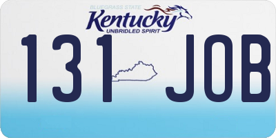 KY license plate 131JOB