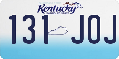 KY license plate 131JOJ