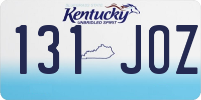 KY license plate 131JOZ