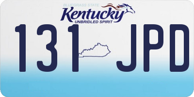 KY license plate 131JPD