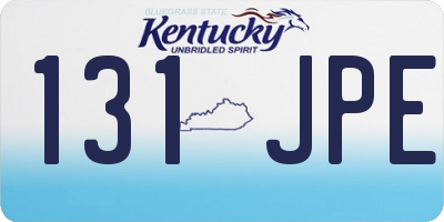 KY license plate 131JPE