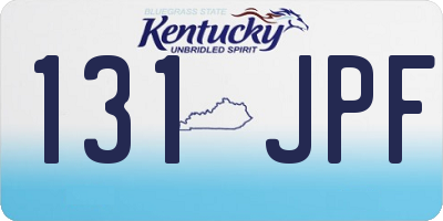 KY license plate 131JPF