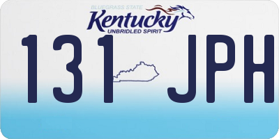 KY license plate 131JPH