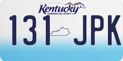 KY license plate 131JPK