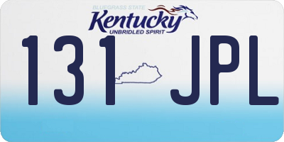 KY license plate 131JPL