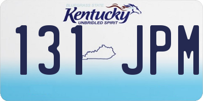 KY license plate 131JPM
