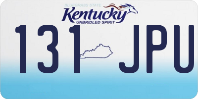 KY license plate 131JPU