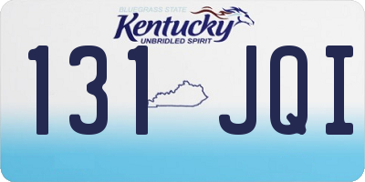 KY license plate 131JQI