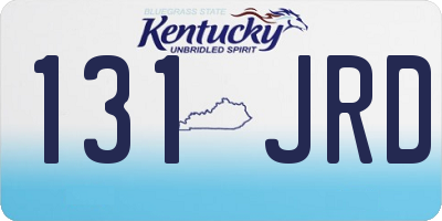 KY license plate 131JRD