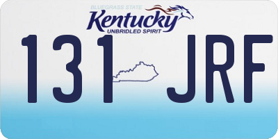 KY license plate 131JRF
