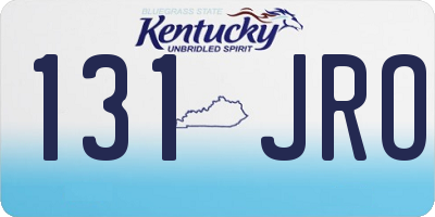 KY license plate 131JRO