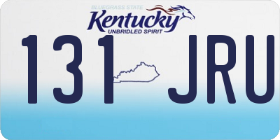 KY license plate 131JRU
