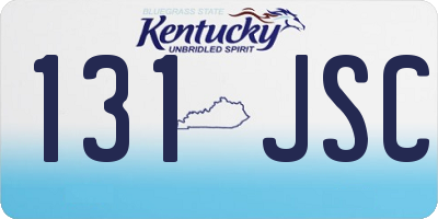 KY license plate 131JSC