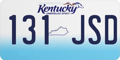 KY license plate 131JSD