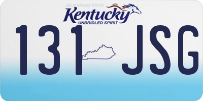 KY license plate 131JSG