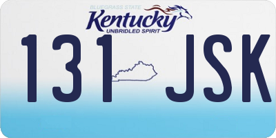 KY license plate 131JSK