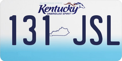 KY license plate 131JSL