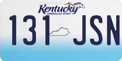 KY license plate 131JSN