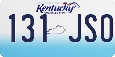 KY license plate 131JSO