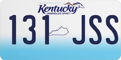 KY license plate 131JSS