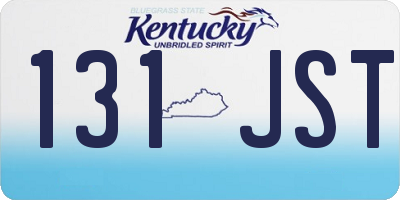 KY license plate 131JST