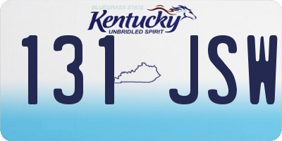 KY license plate 131JSW