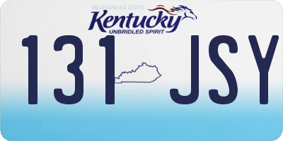 KY license plate 131JSY