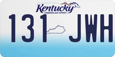 KY license plate 131JWH