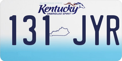 KY license plate 131JYR