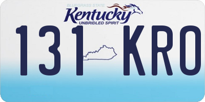 KY license plate 131KRO