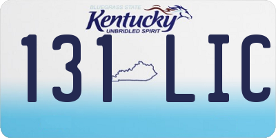 KY license plate 131LIC