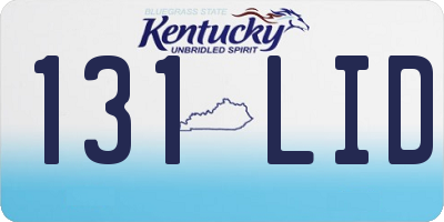 KY license plate 131LID