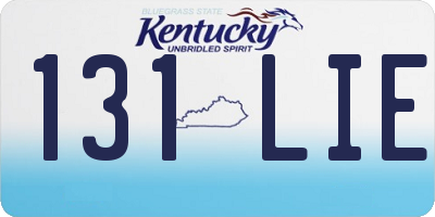 KY license plate 131LIE
