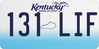 KY license plate 131LIF