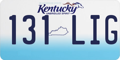 KY license plate 131LIG