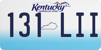 KY license plate 131LII