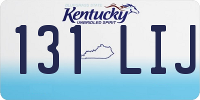 KY license plate 131LIJ